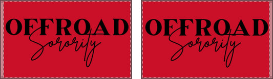 Red Offroad Sorority Double Sided Flag