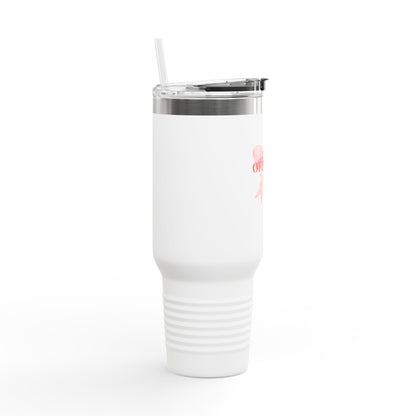 40oz Insulated Travel Mug - Offroad Sorority Bow Tumbler