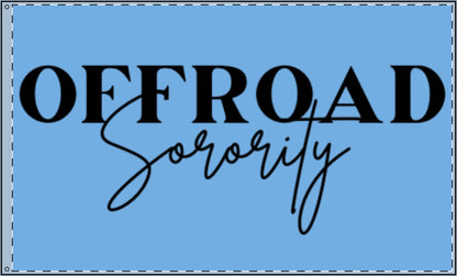 Light Blue Offroad Sorority Double Sided Flag