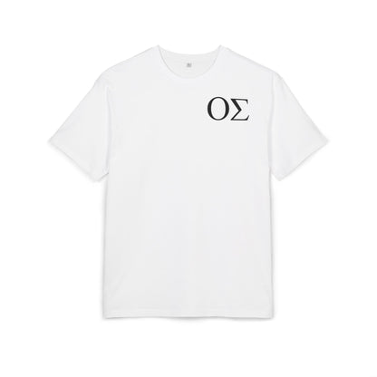Greek Letters Unisex Heavy Oversized Tee, OS