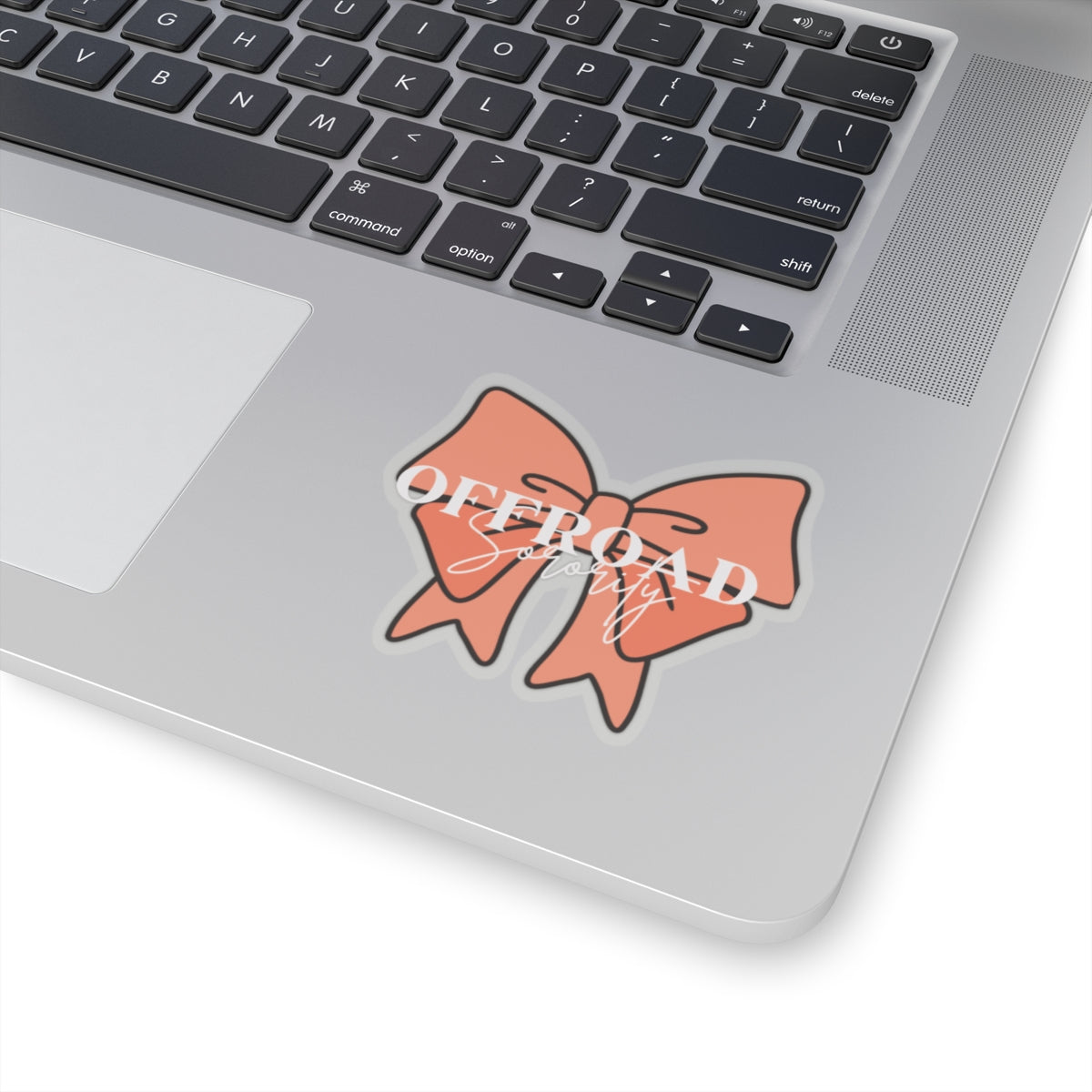 Sorority Offroad Kiss-Cut Stickers - Orange Bow Design