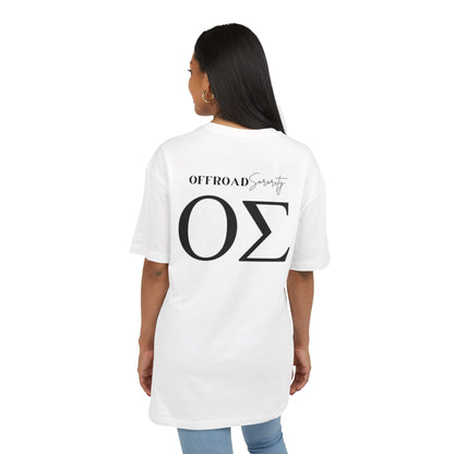 Greek Letters Unisex Heavy Oversized Tee, OS