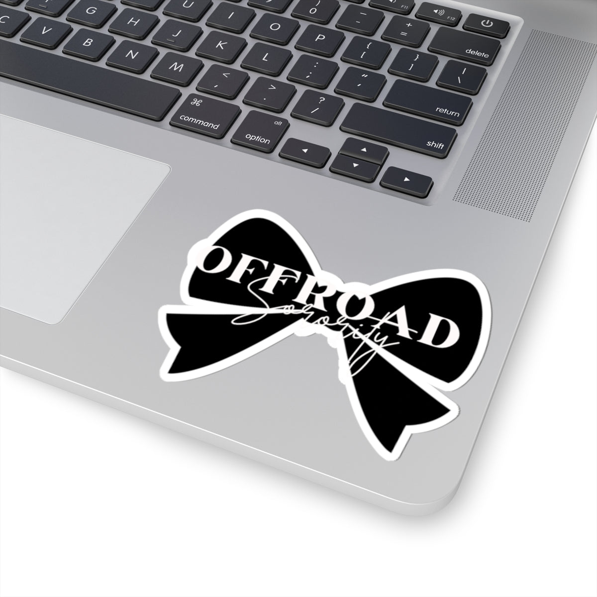 Sorority Bow Kiss-Cut Stickers - Black Offroad Design