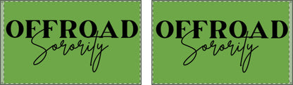 Green Offroad Sorority Double Sided Flag