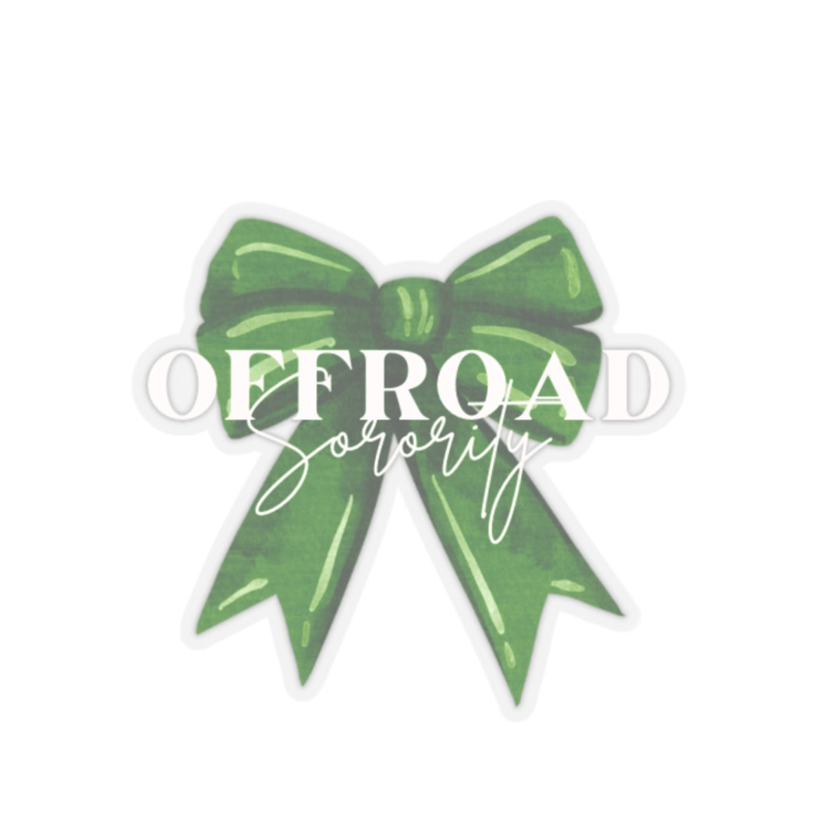 Sticker Decal Offroad Sorority Green Bow