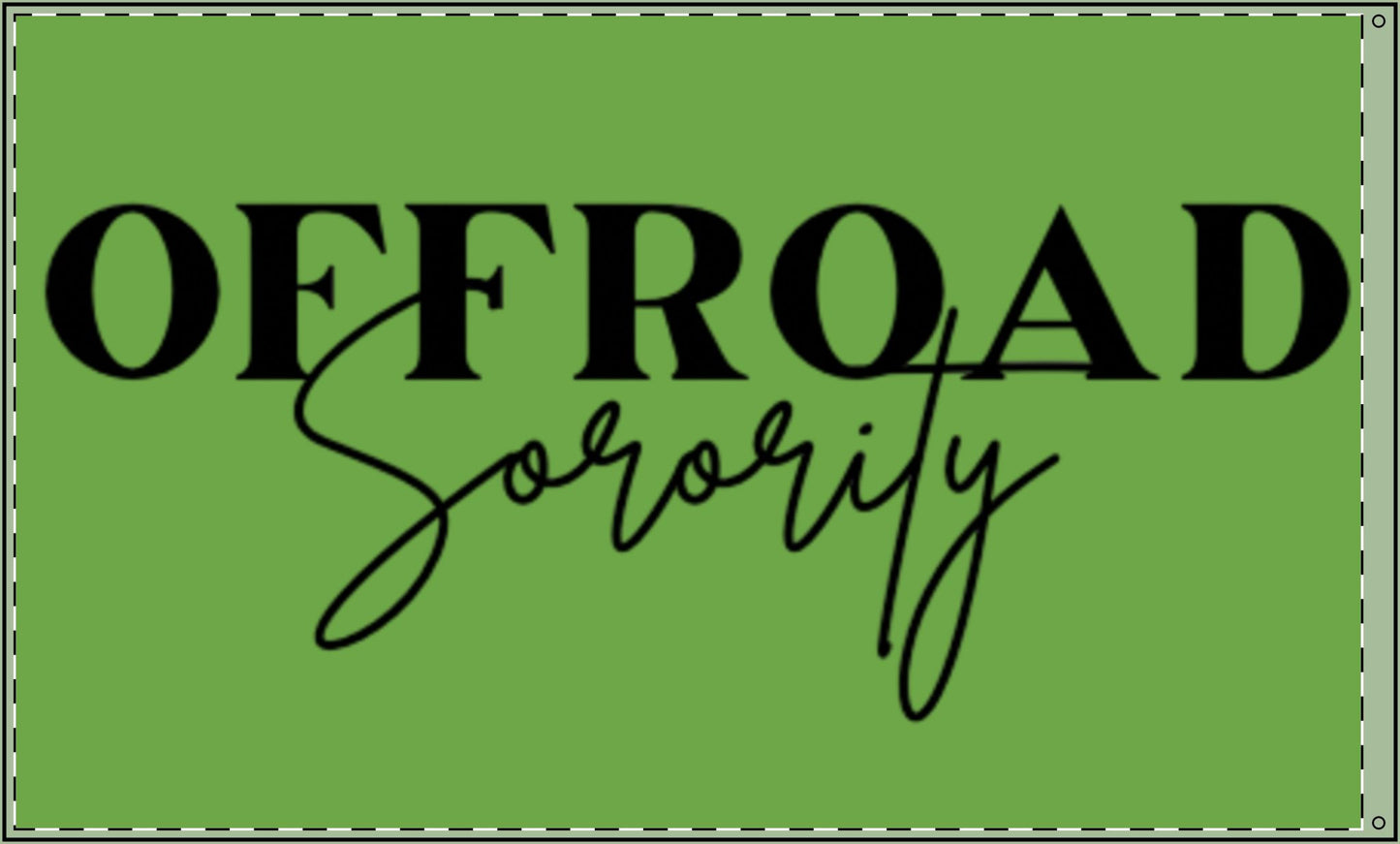 Green Offroad Sorority Double Sided Flag