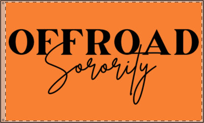 Orange Offroad Sorority Double Sided Flag