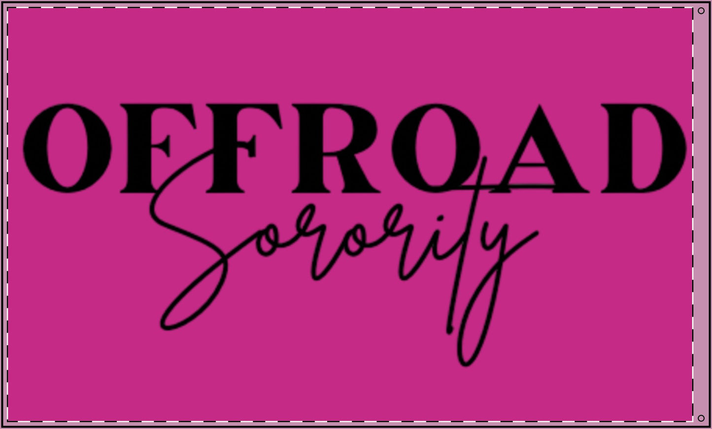 Pink Offroad Sorority Double Sided Flag