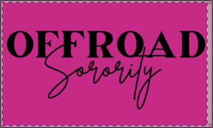 Pink Offroad Sorority Double Sided Flag