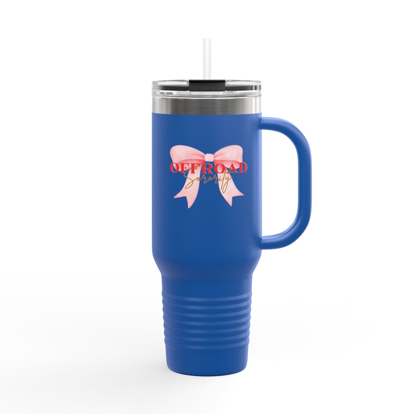 40oz Insulated Travel Mug - Offroad Sorority Bow Tumbler