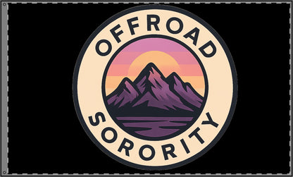 Offroad Sorority Mountain Double Sided Flag