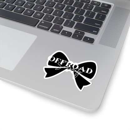 Sorority Bow Kiss-Cut Stickers - Black Offroad Design