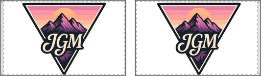 White JGM Mountain Double Sided Flag