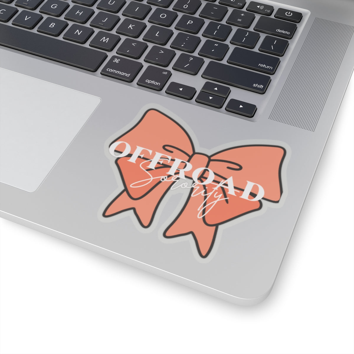 Sorority Offroad Kiss-Cut Stickers - Orange Bow Design