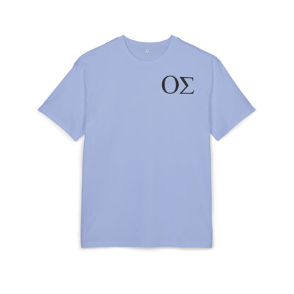 Greek Letters Unisex Heavy Oversized Tee, OS