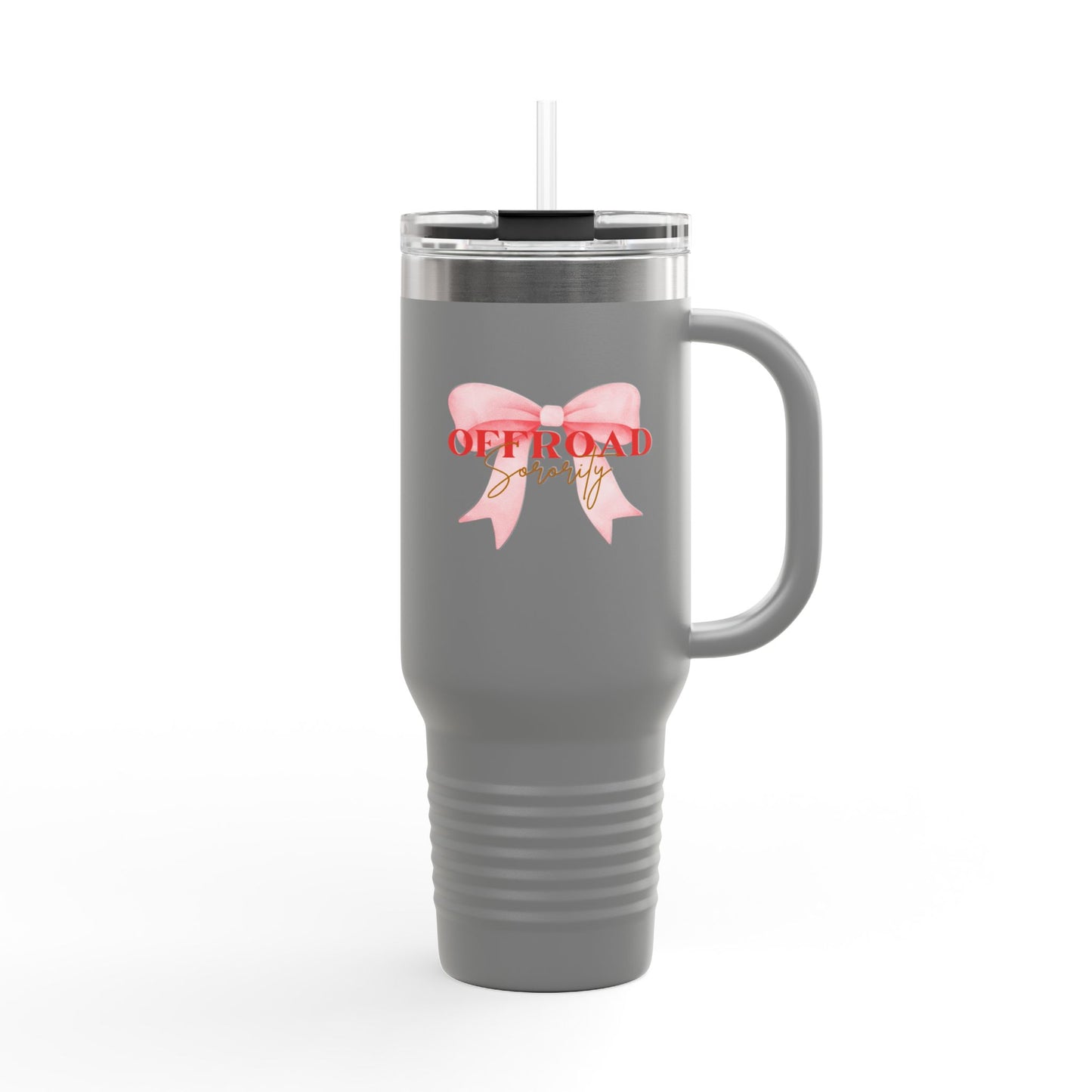 40oz Insulated Travel Mug - Offroad Sorority Bow Tumbler