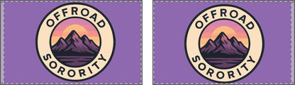 Purple Offroad Sorority Mountain Double Sided Flag