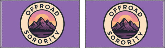 Purple Offroad Sorority Mountain Double Sided Flag