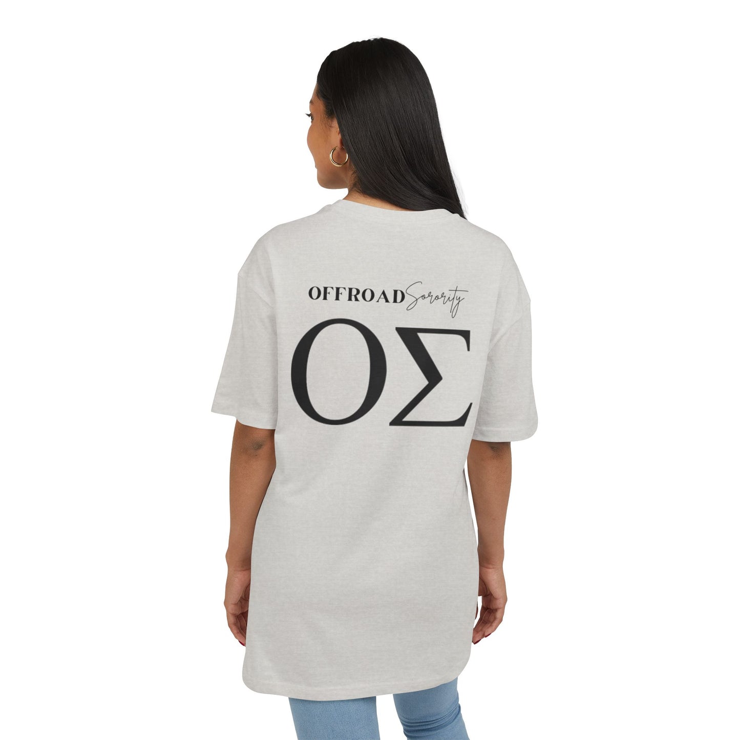 Greek Letters Unisex Heavy Oversized Tee, OS