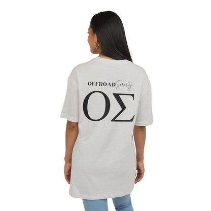 Greek Letters Unisex Heavy Oversized Tee, OS