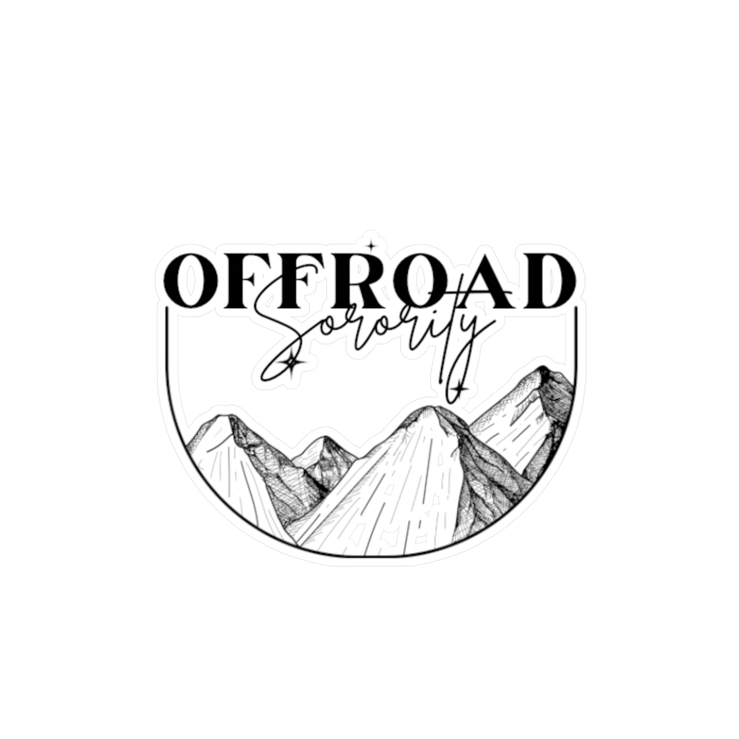 Vinyl Decal Sticker Offroad Sorority Half Moon Design