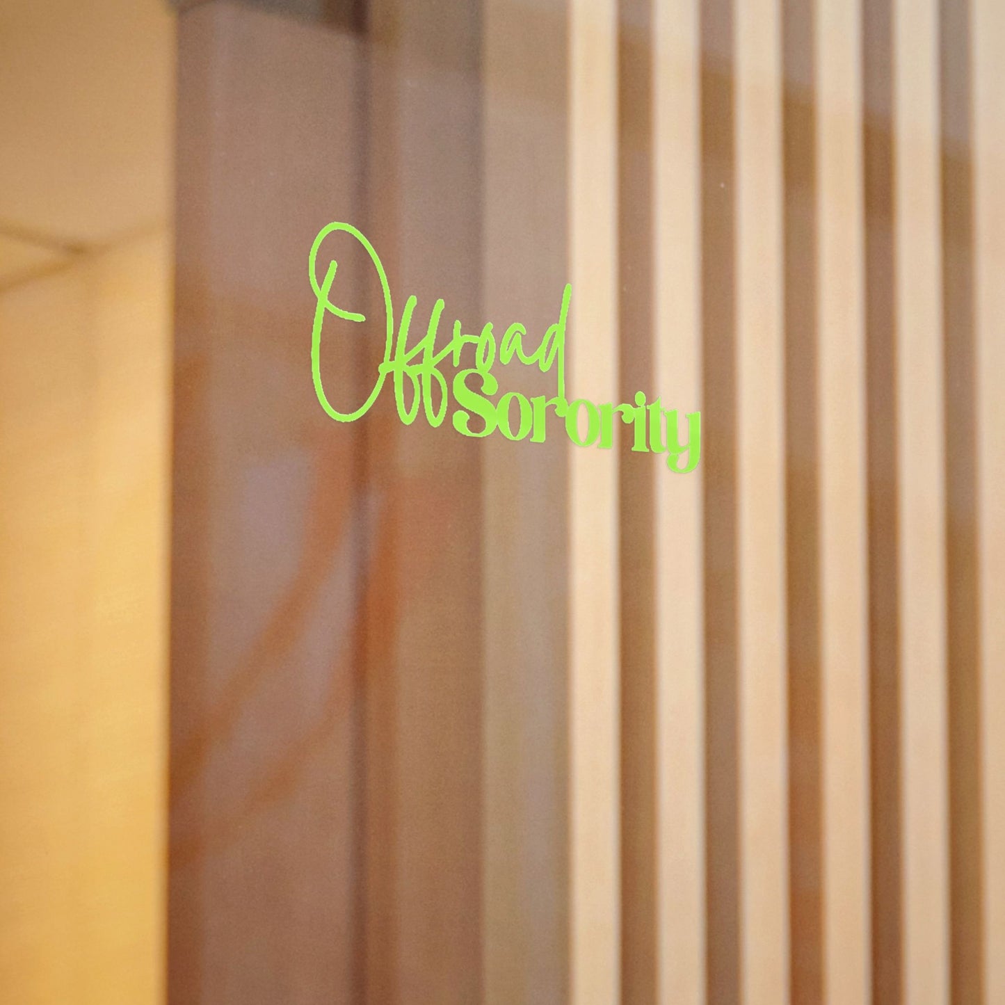 Lime Green Offroad Sorority Decal