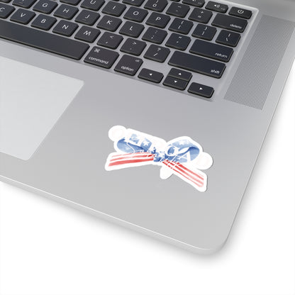 Red, White, Blue Sorority Bow Kiss-Cut Stickers - Black Offroad Design